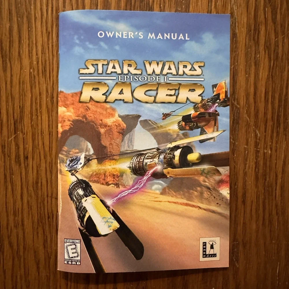 NO GAME Star Wars Episode 1: Racer Limited Edition Box Manual Poster Schematics